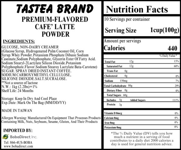 Cafe Latte Back