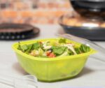 [300 ct] 48 oz Square Disposable Salad Bowl | PET | Green