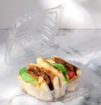 [300 ct] 6''x 6'' Hinged Food Containers | PP | Clear