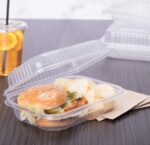 [250 ct] 9'' x 6'' Hinged Food Containers | PP | Clear