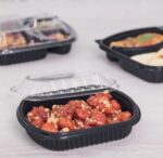 [300 ct] 24 oz Microwaveable Take-Out Box | PP | Black
