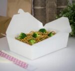 [200 ct] Paper Take-Out Boxes | #3 | 76 oz | White