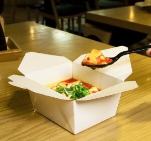 [450 ct] Paper Take-Out Boxes | #1 | 30 oz | White