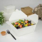 [160 ct] Paper Take-Out Boxes | #4 | 110 oz | White
