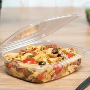 [200 ct] 24 oz Hinged Deli Container | PET