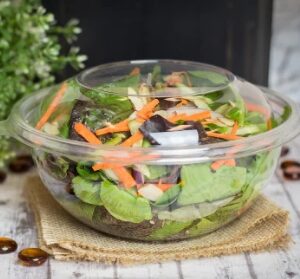 [300 ct] 32 oz Disposable Salad Bowls | 185 mm | PET