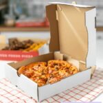 [50 ct] Corrugated Pizza Box, 8''x8''x2'', White