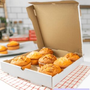 [50 ct] Corrugated Pizza Box, 12''x12''x2'', White