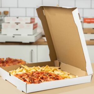 [50 ct] Corrugated Pizza Box, 16''x16''x2'', White