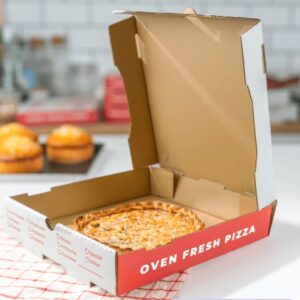 [50 ct] Corrugated Pizza Box, 10''x10''x2'', Generic Print