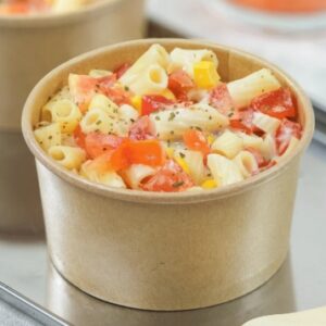 [500 ct] 6 oz Gourmet Paper Food Container | Kraft | 96 mm