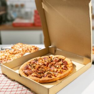 [50 ct] Corrugated Pizza Box, 14''x14''x2'', Kraft