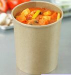[500 ct] 32 oz Gourmet Paper Food Container | Kraft | 115 mm