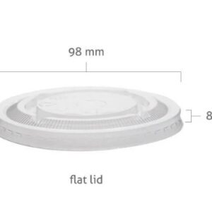 98mm PET Flat Lid (1000ct)
