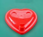 22oz PP Red Heart Shape Lid w/Stopper (90mm 1000pc)