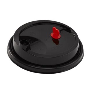 22oz Black Lid w/Red Stopper (90mm 1000pc)