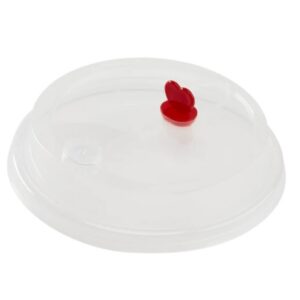 22oz Clear Lid w/Red Stopper (90mm 1000pc)