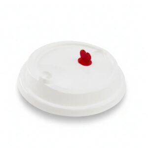 22oz White Lid w/Red Stopper (90mm 1000pc)