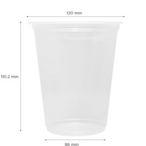 30oz PP Plastic Flat Rim Extra Wide Cold Cups (120 mm 500pc)