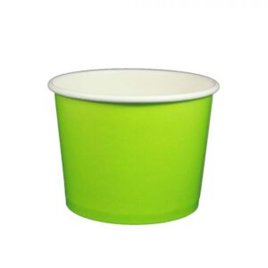 16 oz Solid Lime Green Cold/Hot Paper Food Container - 1000/Case