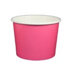 16 oz Solid Pink Cold/Hot Paper Food Container - 1000/Case