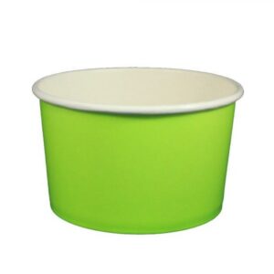 20 oz Solid Lime Green Cold/Hot Paper Food Container - 600/Case
